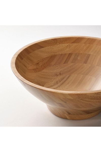 IKEA Gronsaker Wooden Serving Bowl - Bamboo - 28 Cm Diameter