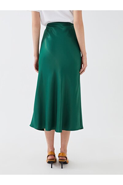 LC Waikiki Szatén női szoknya - normál szabású, sima szabású