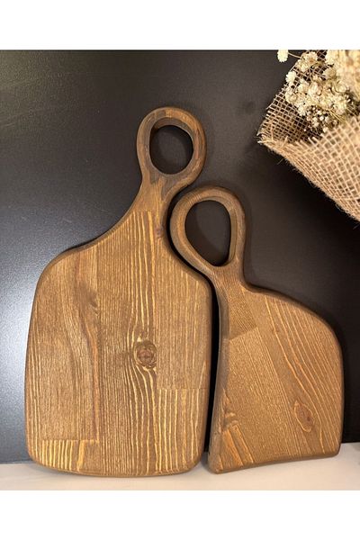 Pembelia Life 2-Piece Wooden Lover Model Cutting Presentation Chopping Board