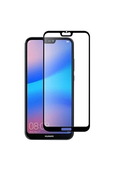 ErkMobile زجاج واقي شاشة لهاتف هواوي P20 لايت أسود 5D