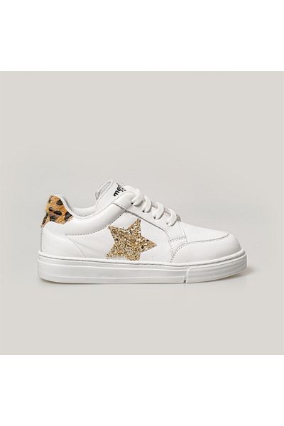 Merli&Rose Tenis din piele Star Leopard auriu alb