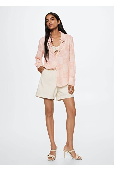 MANGO Woman Dökümlü Düğmeli Gömlek
