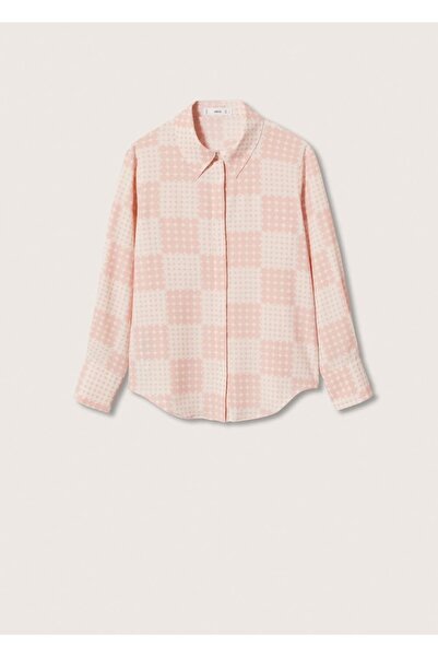 MANGO Woman Dökümlü Düğmeli Gömlek