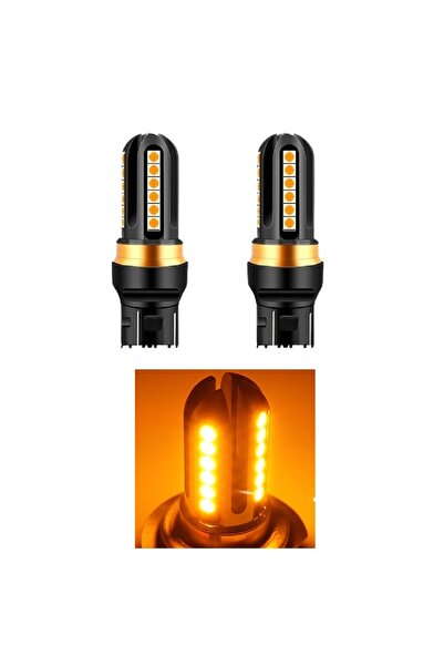 Fardoktoru T20 Çift Duy Turuncu Led Oto Ampul W21-5w Ph7215naex