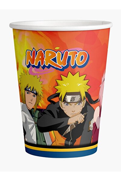Parti Furyası Naruto Birthday Concept with Large Banner 50X70 cm Naruto Birthday Set of 8
