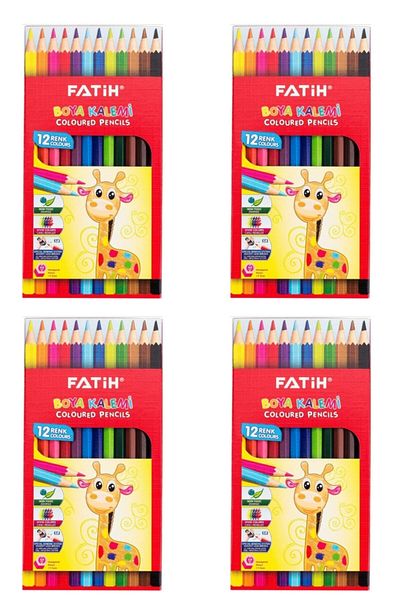 Fatih Dry Crayons 12 long 4 pieces