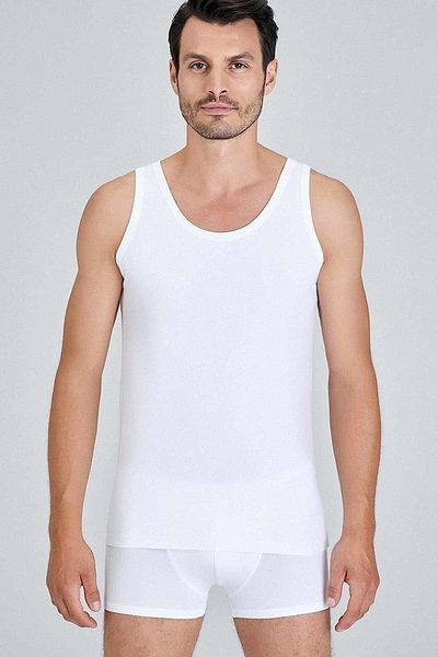 Kom Men's White Scott 2-pack Undershirt 44at10071beya