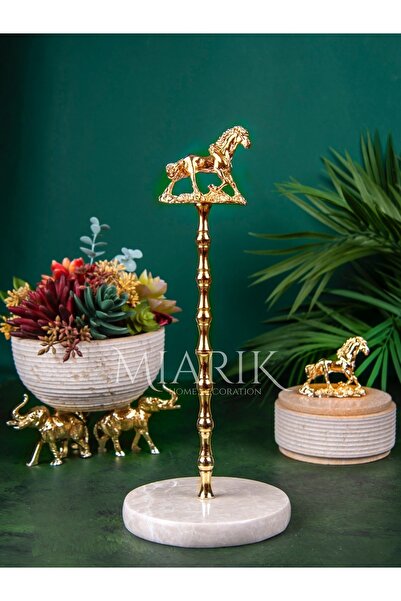 MIARIK DESIGN & DEKORASYON Mermer At Peçetelik Havluluk Kağıt Havluluk (gold)