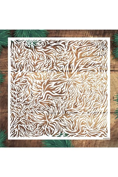 STENCİLTASARIM Stencil Design Hd275 Wall Patterns - Decorative Wall, Item, Tiles, Fabric Painting Templates 50x50cm