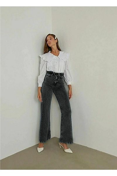LİMABEL Santa 90s Smoked Colorfast Palazzo Jean - Γυναικεία Power Lycra, Συλλογή ψηλής μέσης