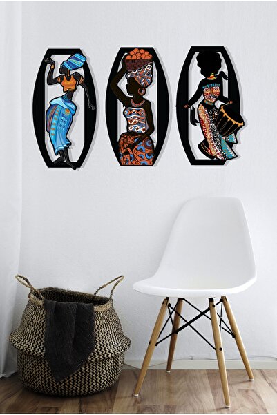 FOLLOW REKLAM 3d Üçlü Afrikalı Kadın Duvar Dekoru - Salon Oturma Çocuk Odası ...