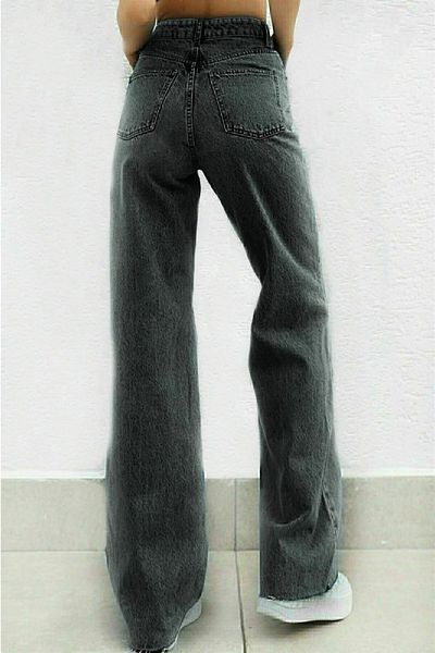 LİMABEL Santa 90's Fadeless Smoked Palazzo Wideleg Jean Γυναικεία Power Lycra Γυναικεία Ψηλή Μέση