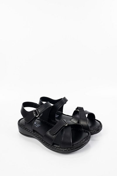 Ayzen Women's Black Soft Strappy Sandals