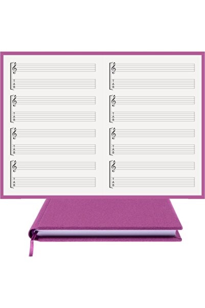 BİDEFTER مفكرة جيتار (مع مفاتيح تاب) 100% صناعة يدوية، خياطة يدوية - تجليد قم...