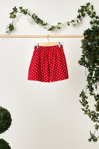 Babygiz Children's Elastic Waist Pocket Soft Comfortable Lightweight 100% Cotton Patterned Combed Cotton Shorts