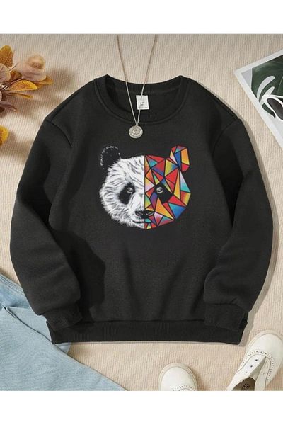 Serays moda Дебел суичър за момичета и момчета с щампа Panda