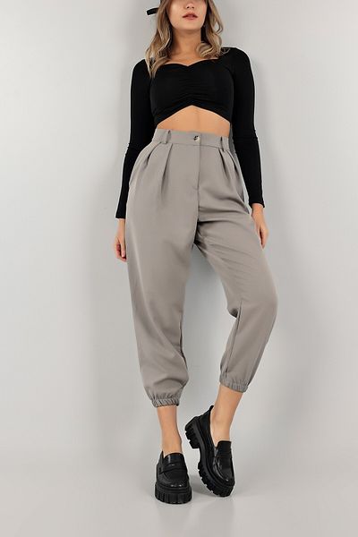 Trn JNS Lovely Gray Masculine Leg Elastic Jogger Pants