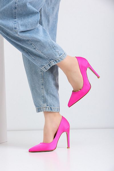 Lİmar Shoes Pantofi cu toc de damă Limar Fuchsia Satin Stiletto cu vârf ascuțit