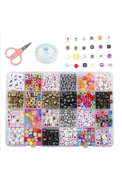 yiğit aksesuar Giant Letter Beads and Figure Beads Jewelry Making Supplies