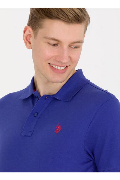 U.S. Polo Assn. Ανδρικό μπλουζάκι Polo Neck Blue Gtp04ıy023