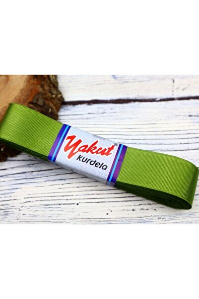 ecrin tuhafiye hobi 3 Cm Çimen Yeşili Grogren Tırtıklı Kurdele 10 Metre