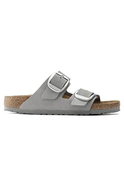 Birkenstock Arizona Big Buckle Nubuck Women's Gray Slippers