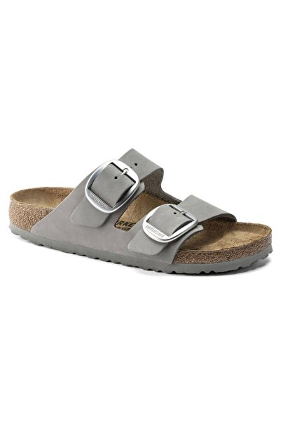 Birkenstock Arizona Big Buckle Nubuck Women's Gray Slippers