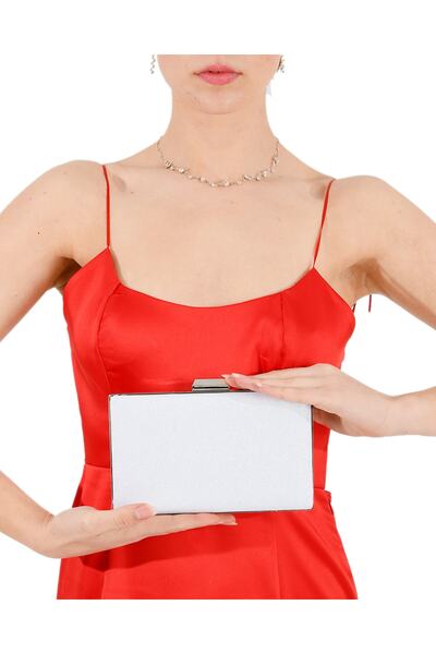 Biçanta Mother of Pearl Χρώμα εκρού μαργαριτάρι Λευκό βραδινό φόρεμα Τσάντα β...