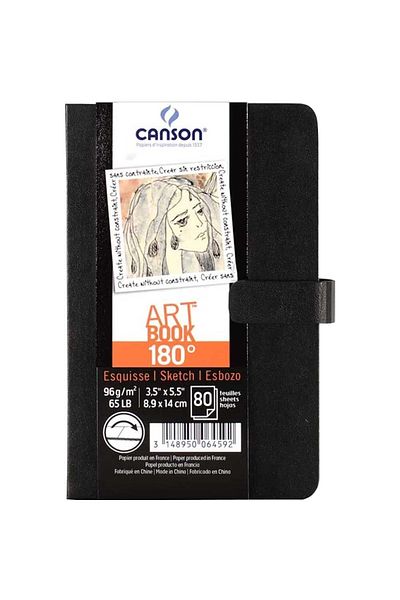 Canson Art Book 180° Openable Sketch Drawing Notebook 96 Gr8.9x14 cm80 Sheets