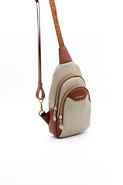 Silver Polo Two Compartment Women's Body Bag 959 M132 37555 Beige Matte Tile