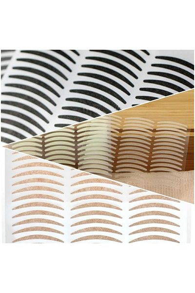 MOR SALKIM HOME Eye Cover Lift Tape Small Size 48 Pieces Transparent + 48 Pieces Eyeliner + 48 Pieces Cotton (Set of 3)