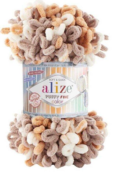 Alize Νήμα πλεξίματος στο χέρι Puffy Fine Color 1 Συσκευασία των 5