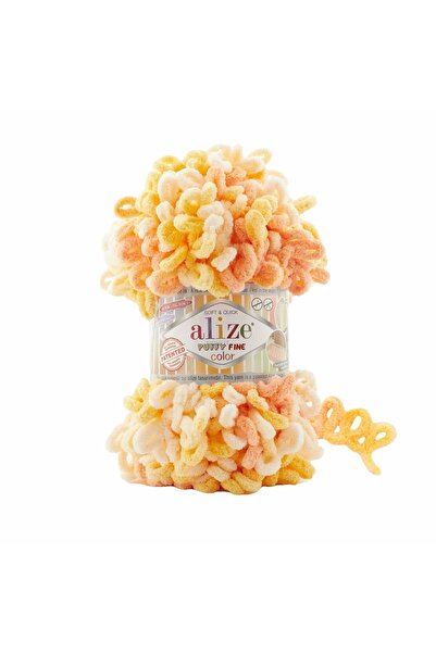 Alize Puffy Fine Color El Örgü Ipliği 5'li 1 Paket