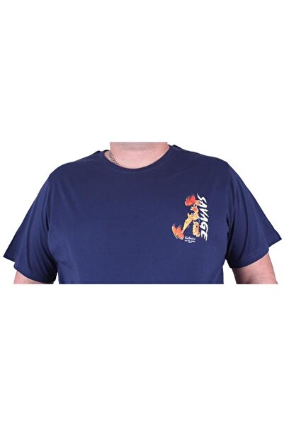 Starbattal Μπλουζάκι με λαιμόκοψη σε μεγάλο μέγεθος Savage 23101 Marin