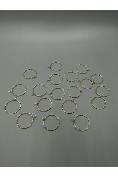 Egem aksesuar خاتم ذهبي اللون مقاس 25 مم لا يفقد بريقه مادة المجوهرات 50 قطعة