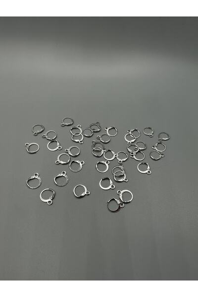 Egem aksesuar 10 Adet Küpe Kancası Ay Kanca Gümüş