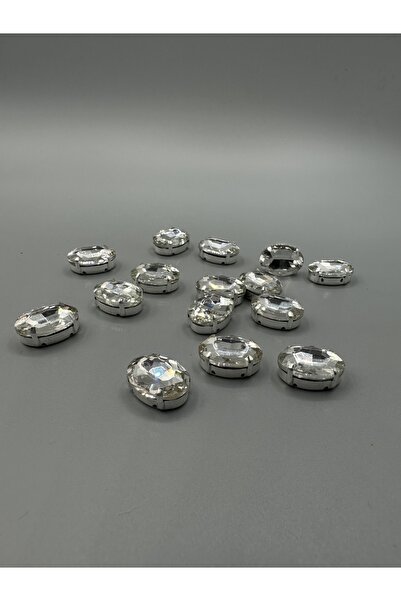 Egem aksesuar 13 × 18 (1.8 سم) حجر زجاجي بيضاوي الشكل 50 قطعة