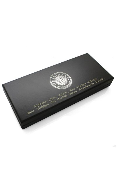 Tesbihane Özel Mesaj Yazılı Siyah Renk Özel Tesbih Kesim Hediye Tesbih Kutusu (m-3)