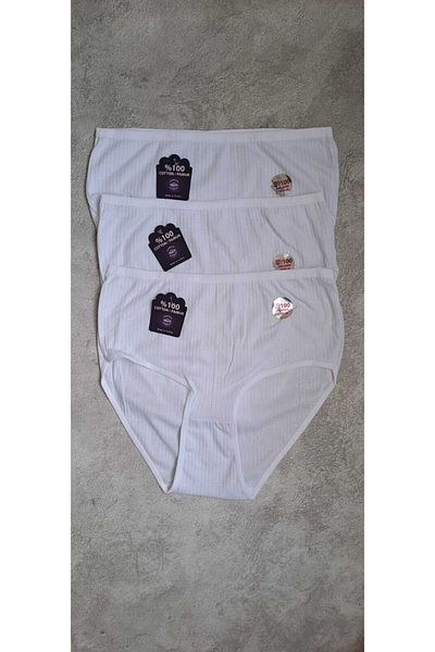 NARIYA Women's Panties High Waist 100% Cotton Bato 3-Piece 3 Piece Panties Comfortable Daily Underwear Underwear