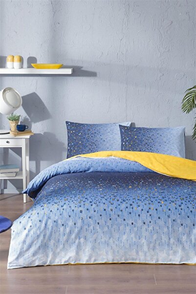 Özdilek Мозаїчний комплект постільної білизни для двомісного ліжка, синій