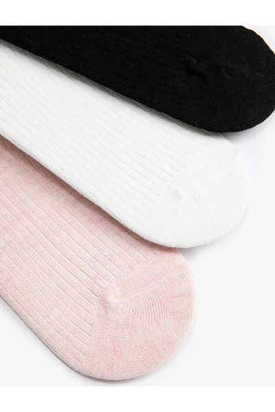 Koton Women's 3-Piece Booties Socks Set Multi Color