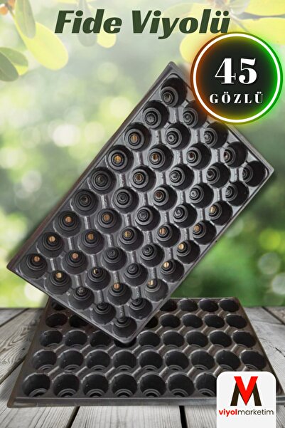 viyolmarketim 45 Gözlü Fide Viyolü 10 Adet Fidan Viyolleri Tohum Çimlendirme ...
