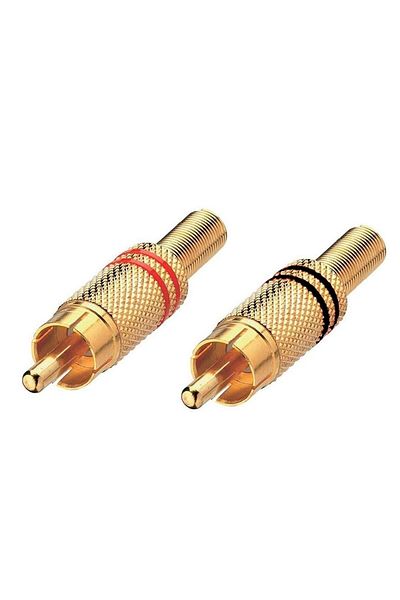 FULLY Art002 X01 Rca Plug ذكر معدني ذهبي (2 قطعة) E-338A Bernami جديد