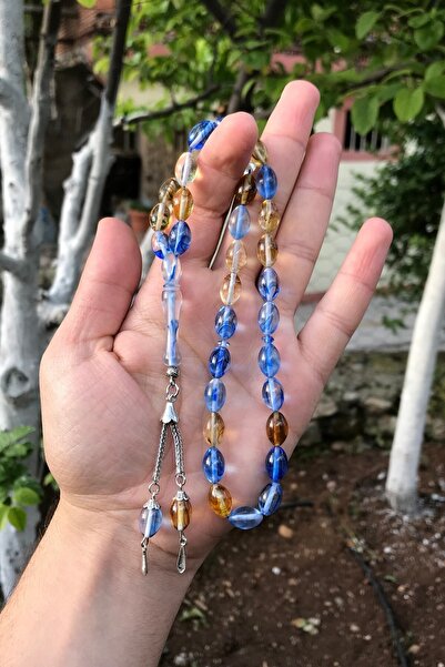 Newa Jewellry Χάντρες προσευχής από κεχριμπαρένιο πολύχρωμο πούδρα