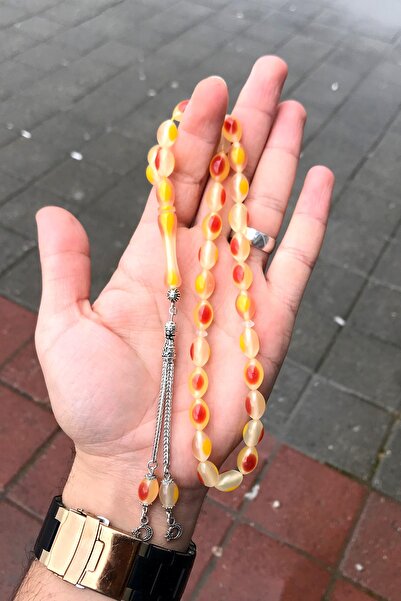 Newa Jewellry Mărgele de rugăciune din pulbere de culoare mixtă chihlimbar