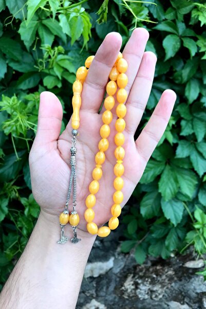 Newa Jewellry Mărgele de rugăciune de chihlimbar tăiat în orz