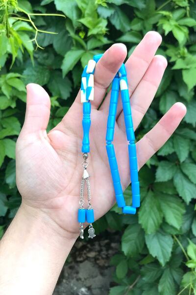 Newa Jewellry Нарязан модел на прах от кехлибарени молитвени мъниста