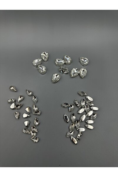 Egem aksesuar 20 големи капки, 20 капки, 20 шевни стъклени камъчета във форма...