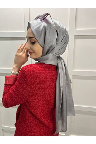 Cosie Lavinse Janjan Abiye, Janjanlı Şifon Şal 00723 Açık Gümüş