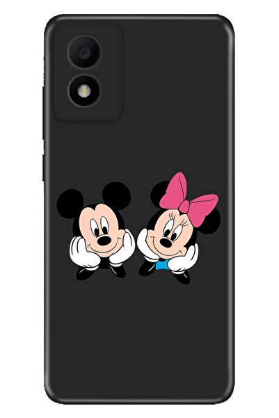TCL 303 Kılıf Silikon Desenli Resimli Uv Kapak Minnie Mickey